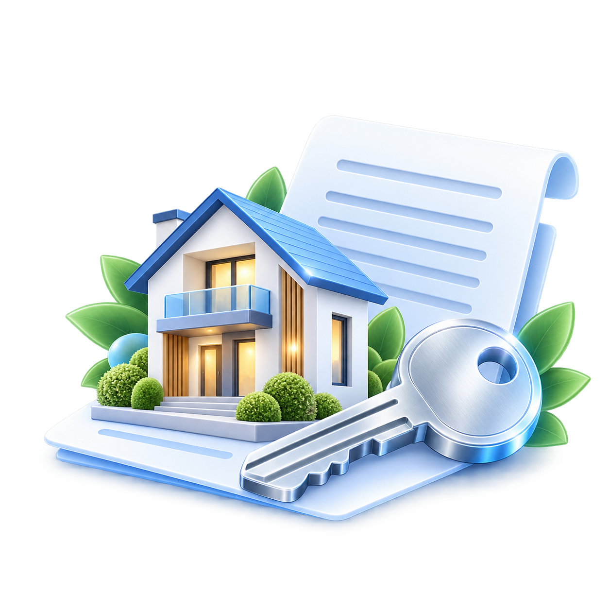 Декоративная сцена рефинансирования в принятой Mortgage Refinancing V1 визуальной системе