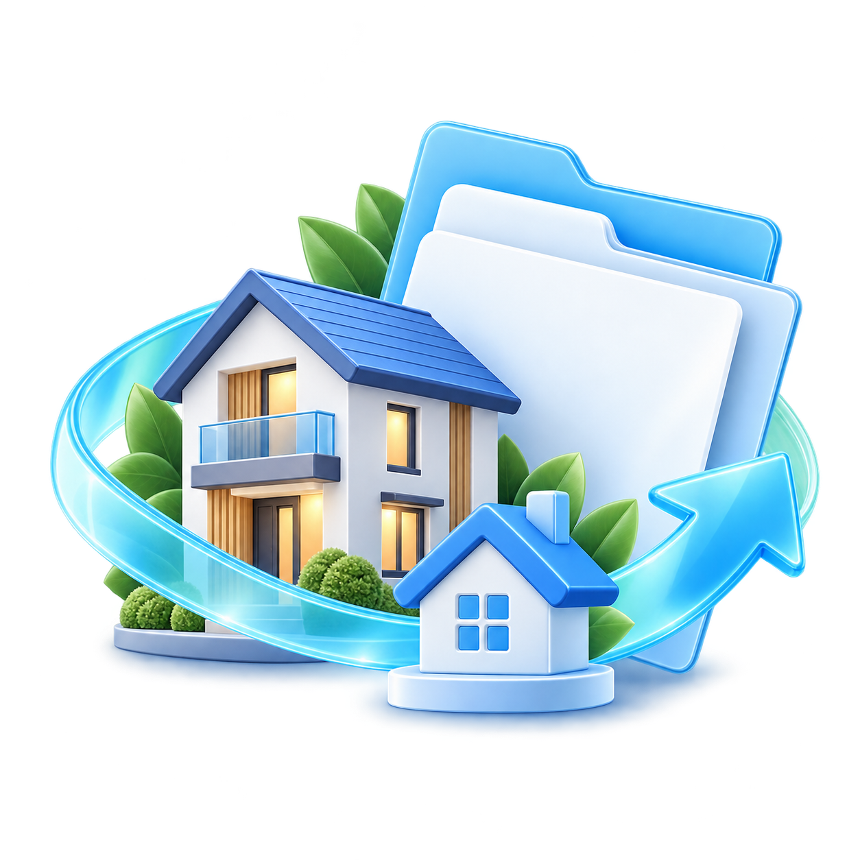 Декоративная сцена рефинансирования в принятой Mortgage Refinancing V1 визуальной системе