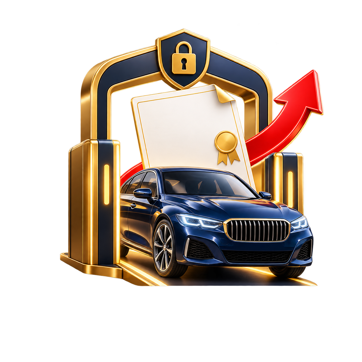 Декоративная 3D-иллюстрация заявки в принятой Consumer Loans V1 визуальной системе