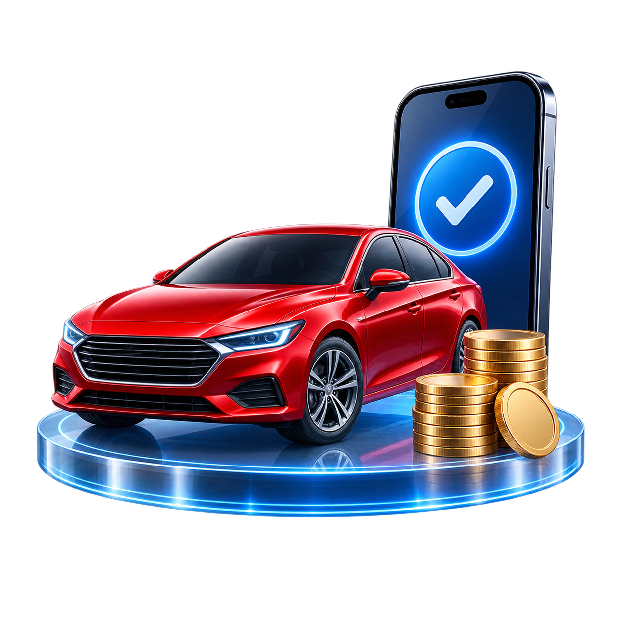 Декоративная 3D-иллюстрация заявки в принятой Consumer Loans V1 визуальной системе