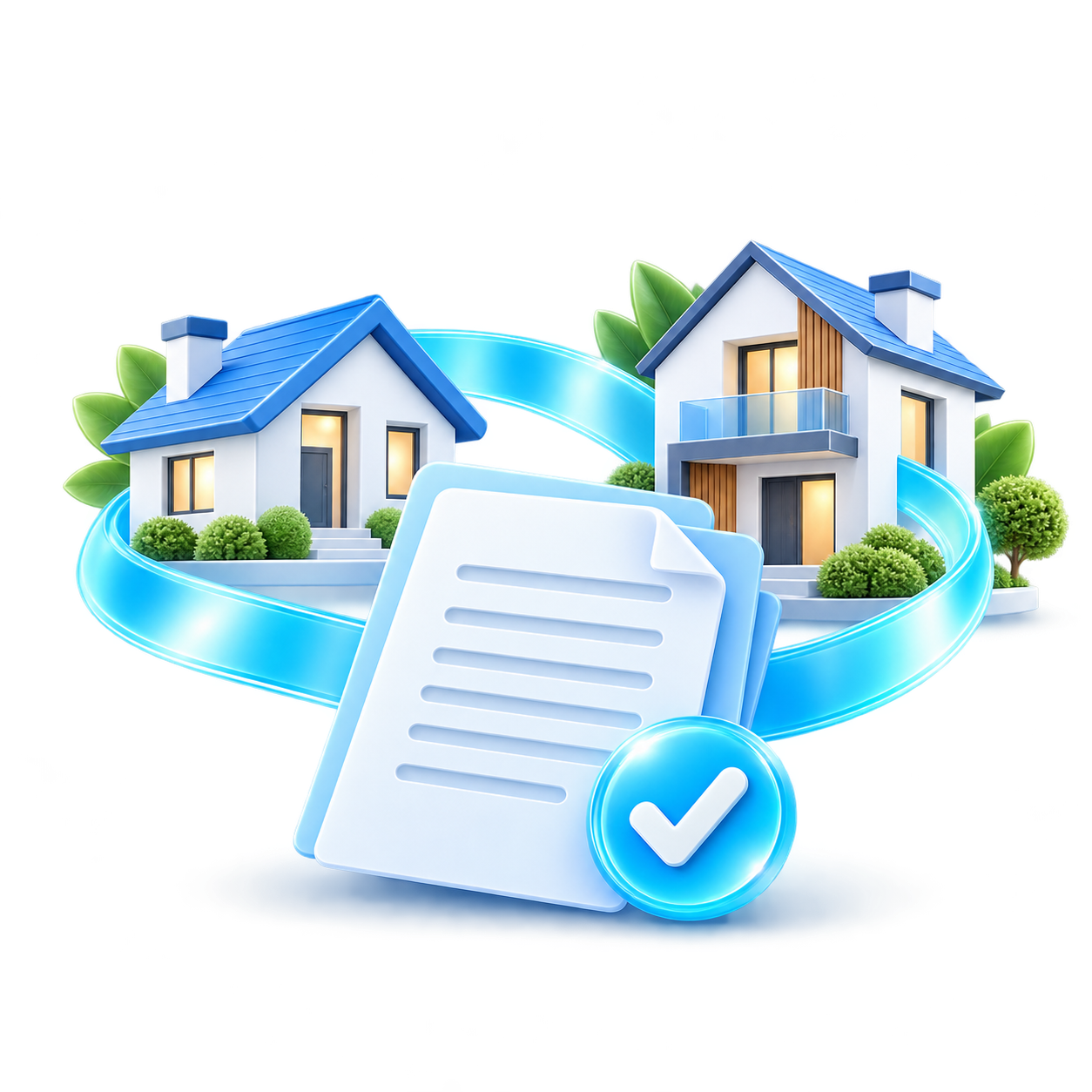 Декоративная сцена рефинансирования в принятой Mortgage Refinancing V1 визуальной системе