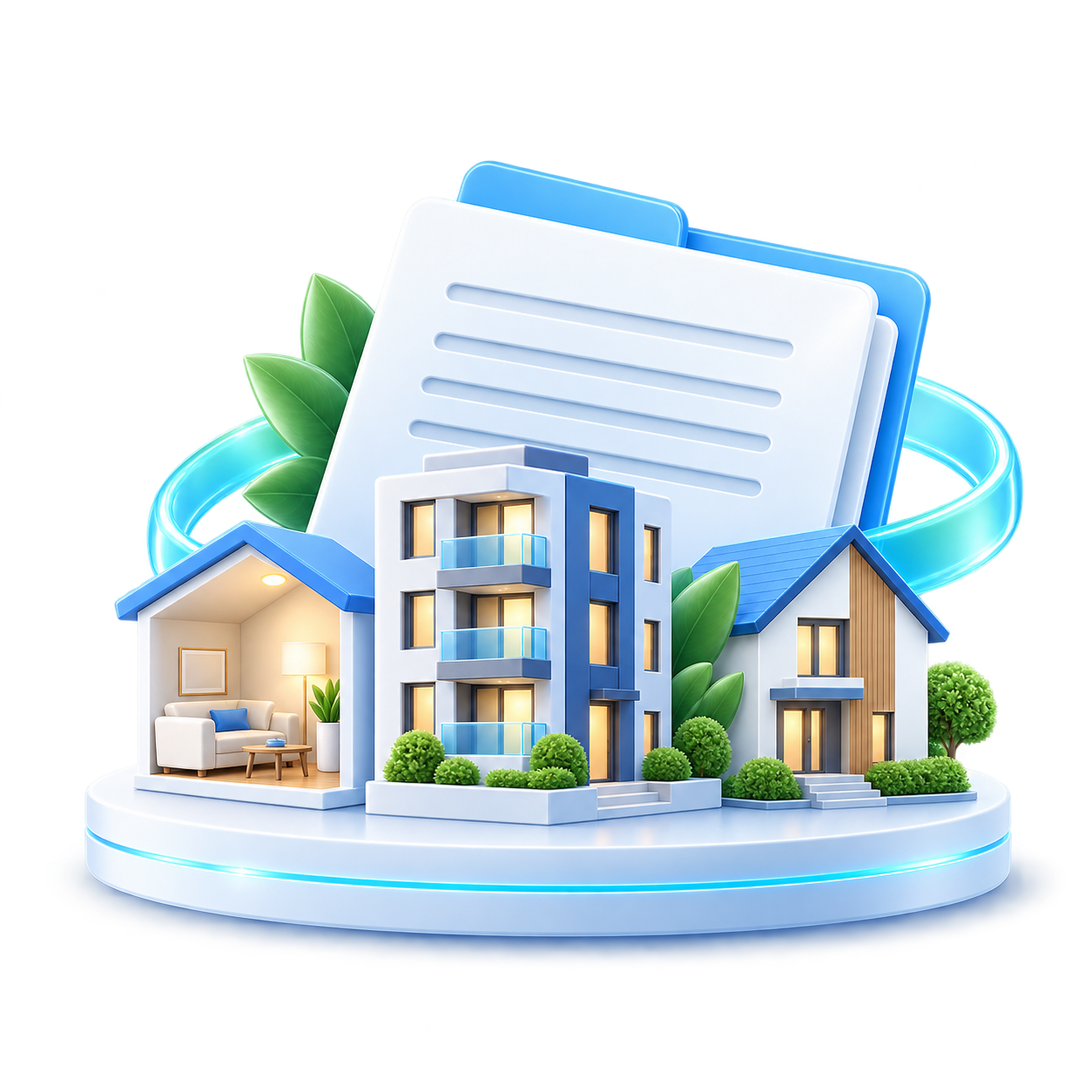 Декоративная сцена рефинансирования в принятой Mortgage Refinancing V1 визуальной системе