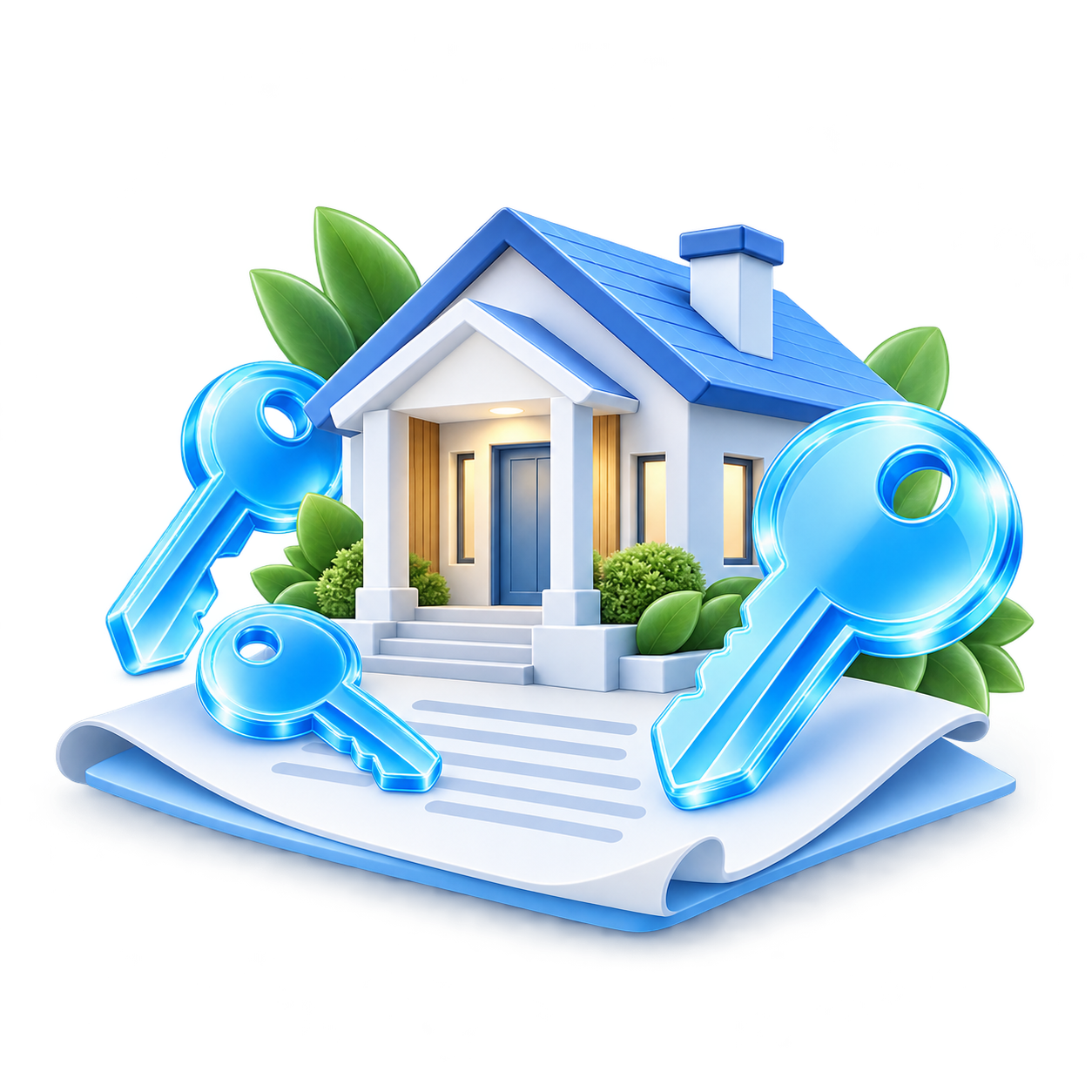 Декоративная сцена рефинансирования в принятой Mortgage Refinancing V1 визуальной системе