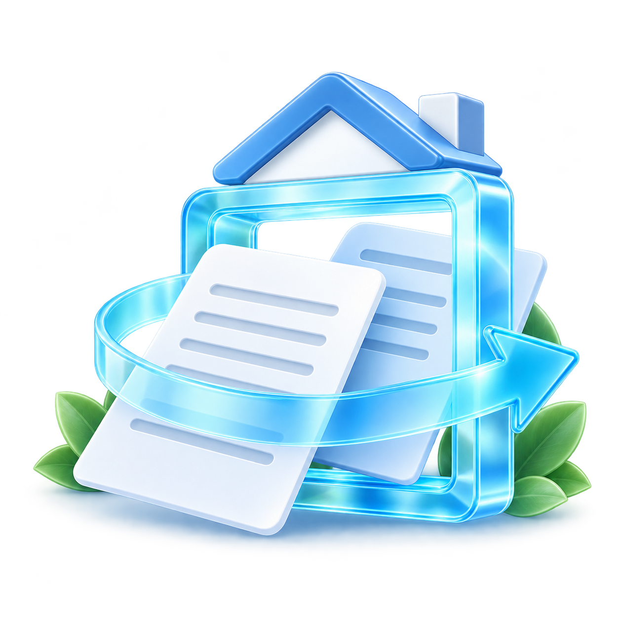 Декоративная сцена рефинансирования в принятой Mortgage Refinancing V1 визуальной системе