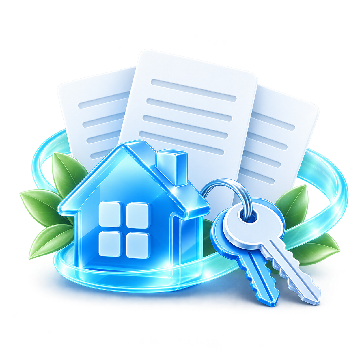 Декоративная сцена рефинансирования в принятой Mortgage Refinancing V1 визуальной системе
