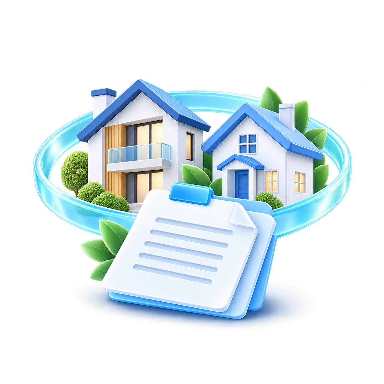 Декоративная сцена рефинансирования в принятой Mortgage Refinancing V1 визуальной системе