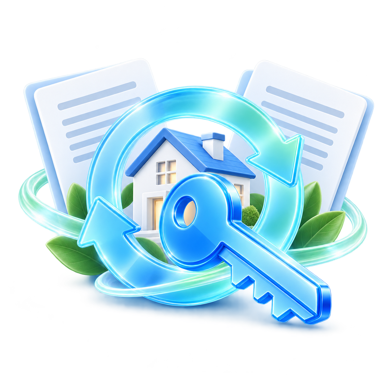 Декоративная сцена рефинансирования в принятой Mortgage Refinancing V1 визуальной системе