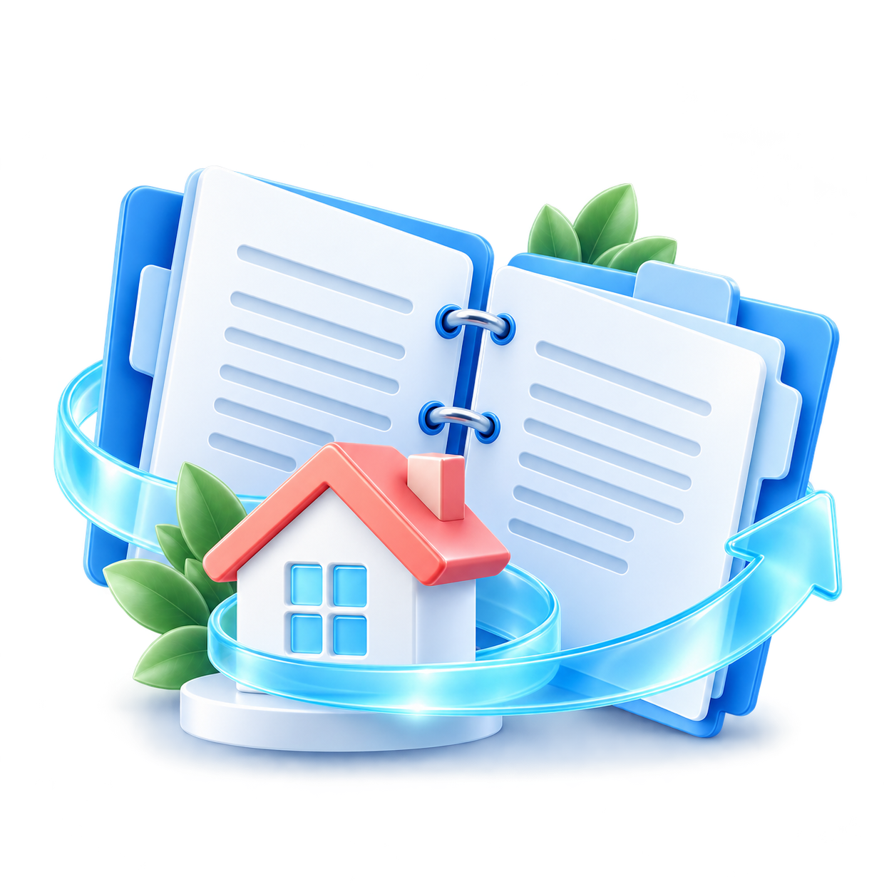 Декоративная сцена рефинансирования в принятой Mortgage Refinancing V1 визуальной системе