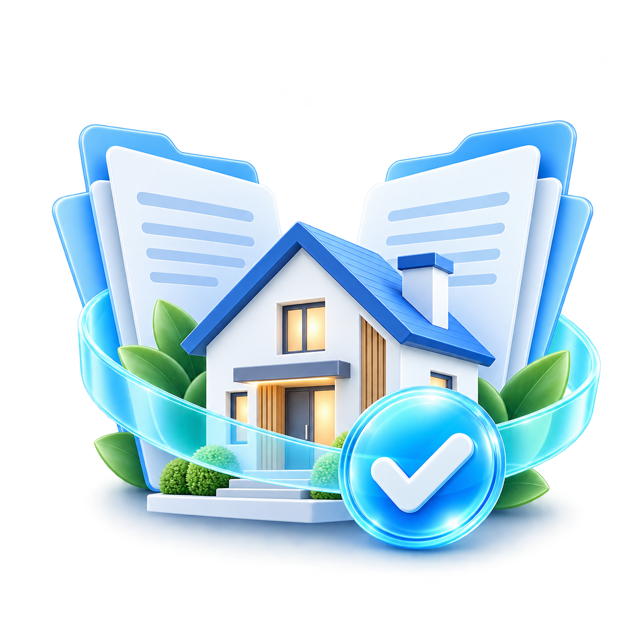 Декоративная сцена рефинансирования в принятой Mortgage Refinancing V1 визуальной системе