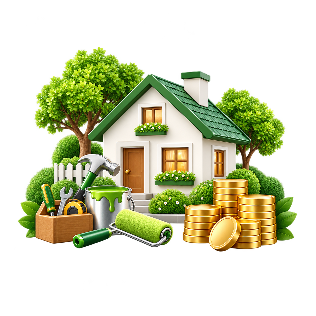 Декоративная 3D-иллюстрация заявки в принятой Consumer Loans V1 визуальной системе