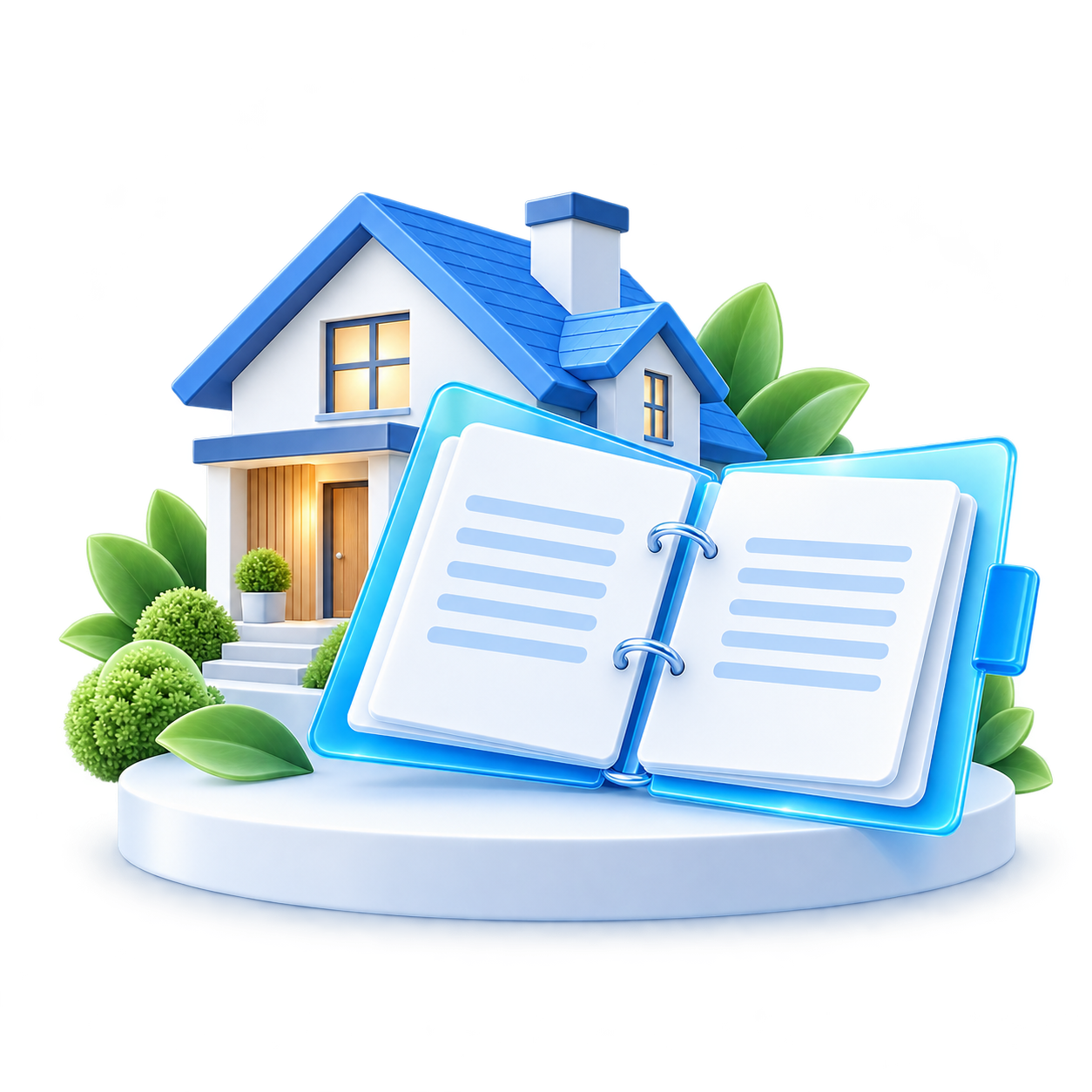 Декоративная сцена рефинансирования в принятой Mortgage Refinancing V1 визуальной системе